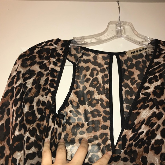 Mystic Animal Print Black Sexy Dress - Picture 4 of 7